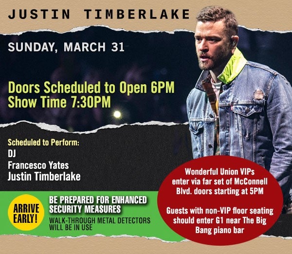 Justin Timberlake is coming to Nationwide Arena Sunday!