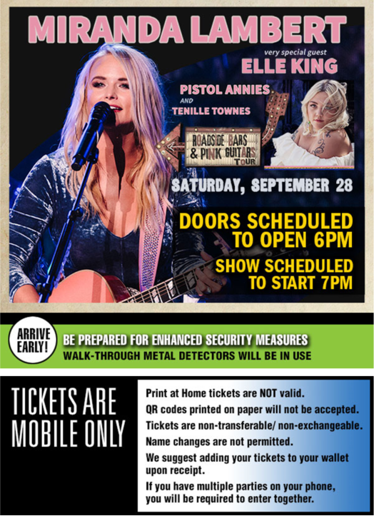 Miranda Lambert doors are scheduled for 6pm.PNG