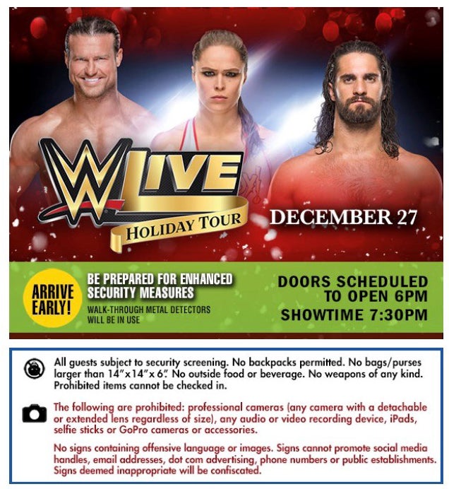 wwe holiday tour nationwide arena